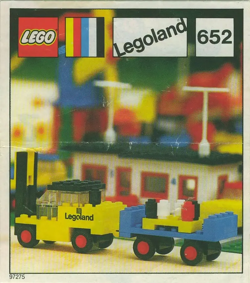 LEGO LEGOLAND 652 Forklift with Trailer set, image 2