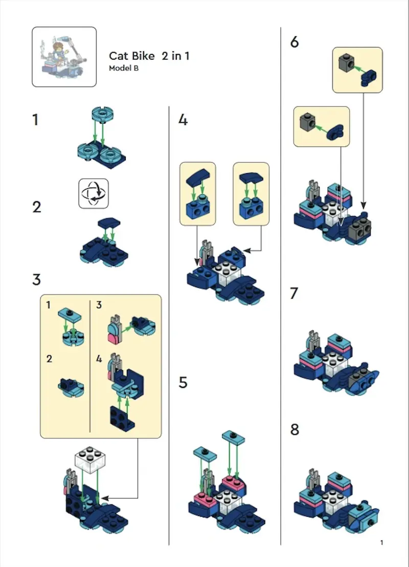 LEGO Dreamzzz 6527186 Cat Bike 2 in 1 set, image 5
