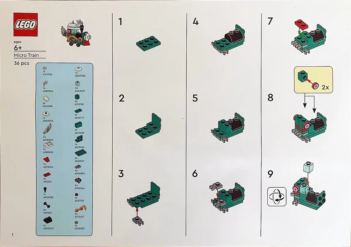 LEGO Promotional 6532689 Micro Train set, image 2