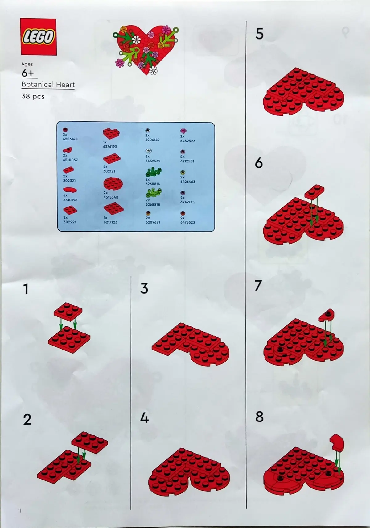 LEGO Promotional 6562116 Botanical Heart M&T set, image 2