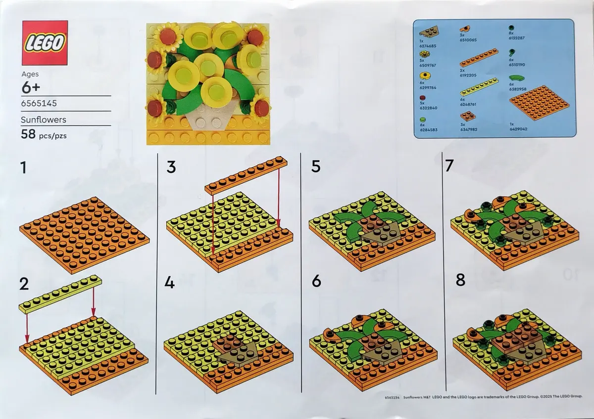 LEGO Promotional 6565145 Sunflowers M&T set, image 2