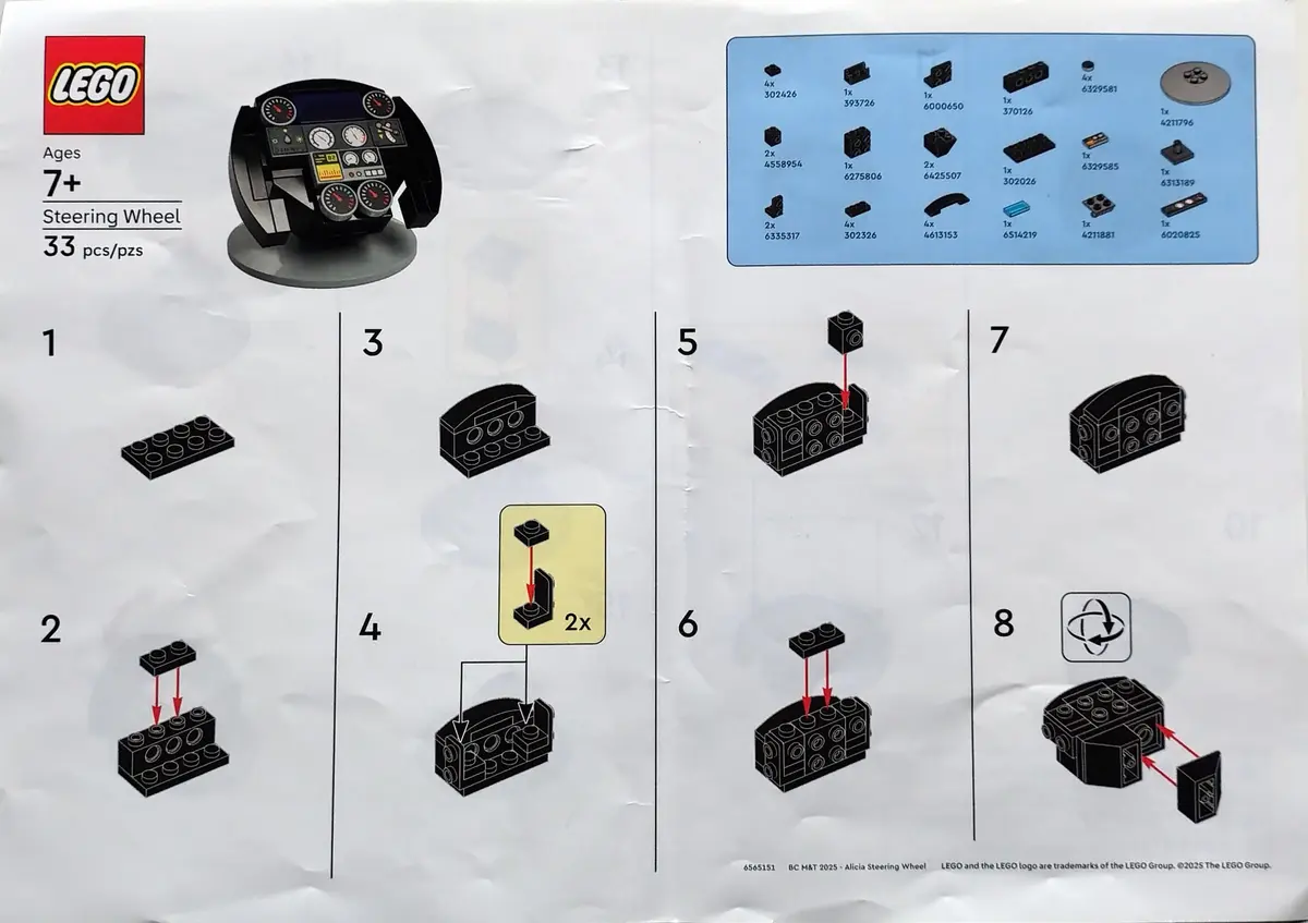 LEGO Promotional 6565151 F1 Steering Wheel M&T set, image 2
