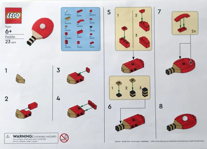 LEGO Promotional 6565152 Paddle set