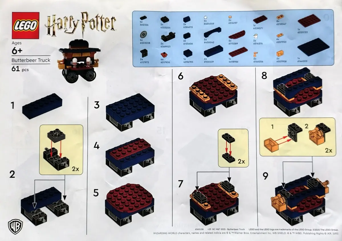 LEGO Harry Potter 6565158 Butterbeer Truck set, image 2