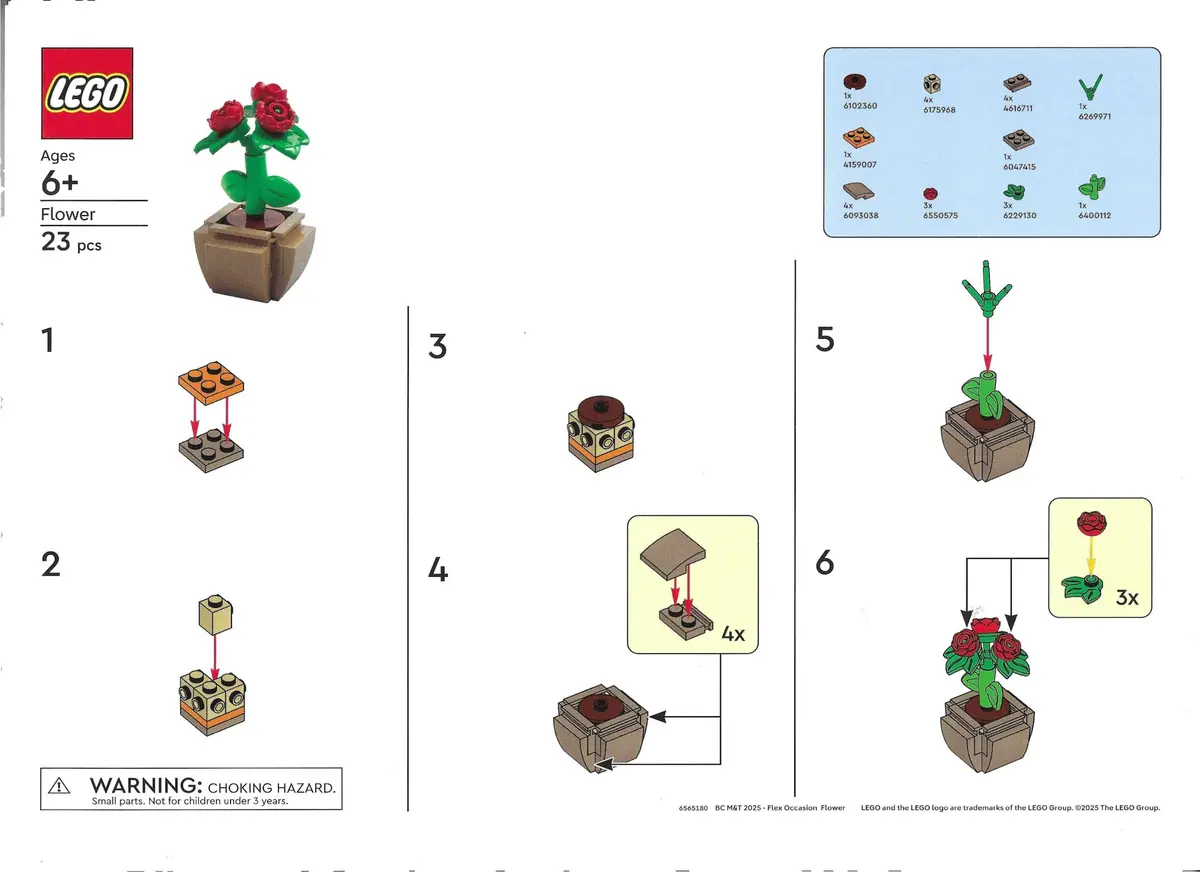 LEGO Promotional 6565180 Mother's Day Flower M&T set, image 2