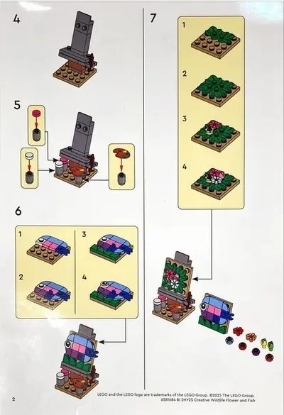 LEGO Promotional 6581684 Creative Wildlife Flower and Fish set, image 3
