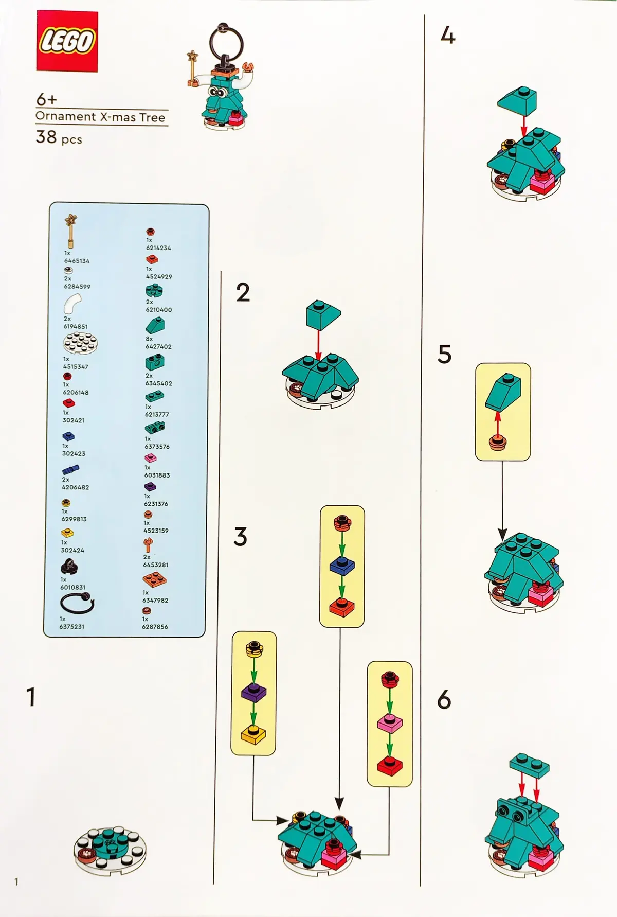LEGO Promotional 6583588 Ornament X-mas Tree set, image 2