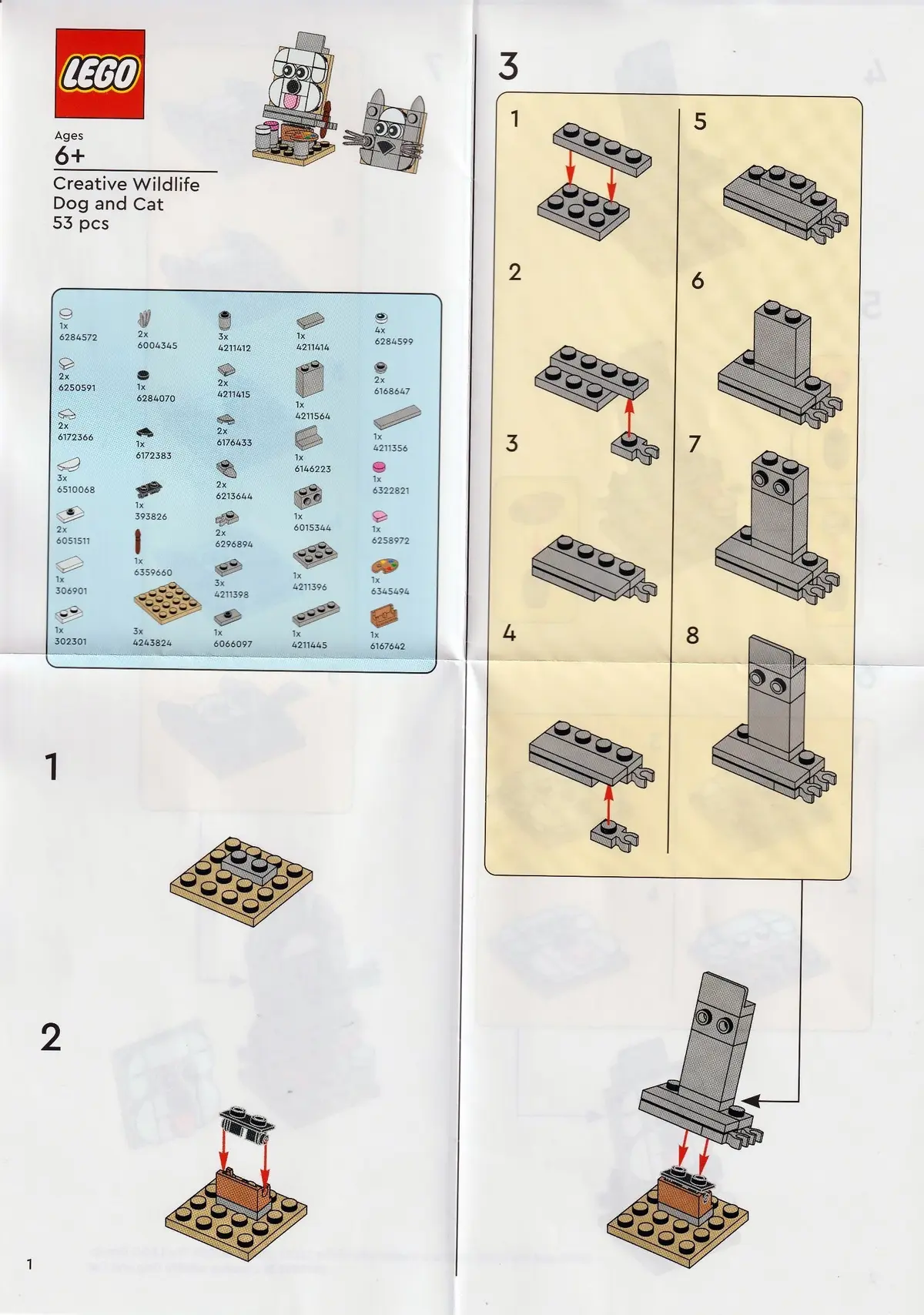 LEGO Promotional 6595892 Creative Wildlife Dog and Cat set, image 2