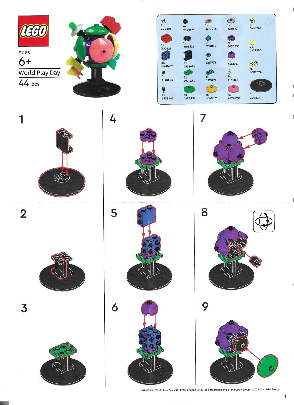 LEGO Promotional 6598833 World Play Day M&T set, image 2