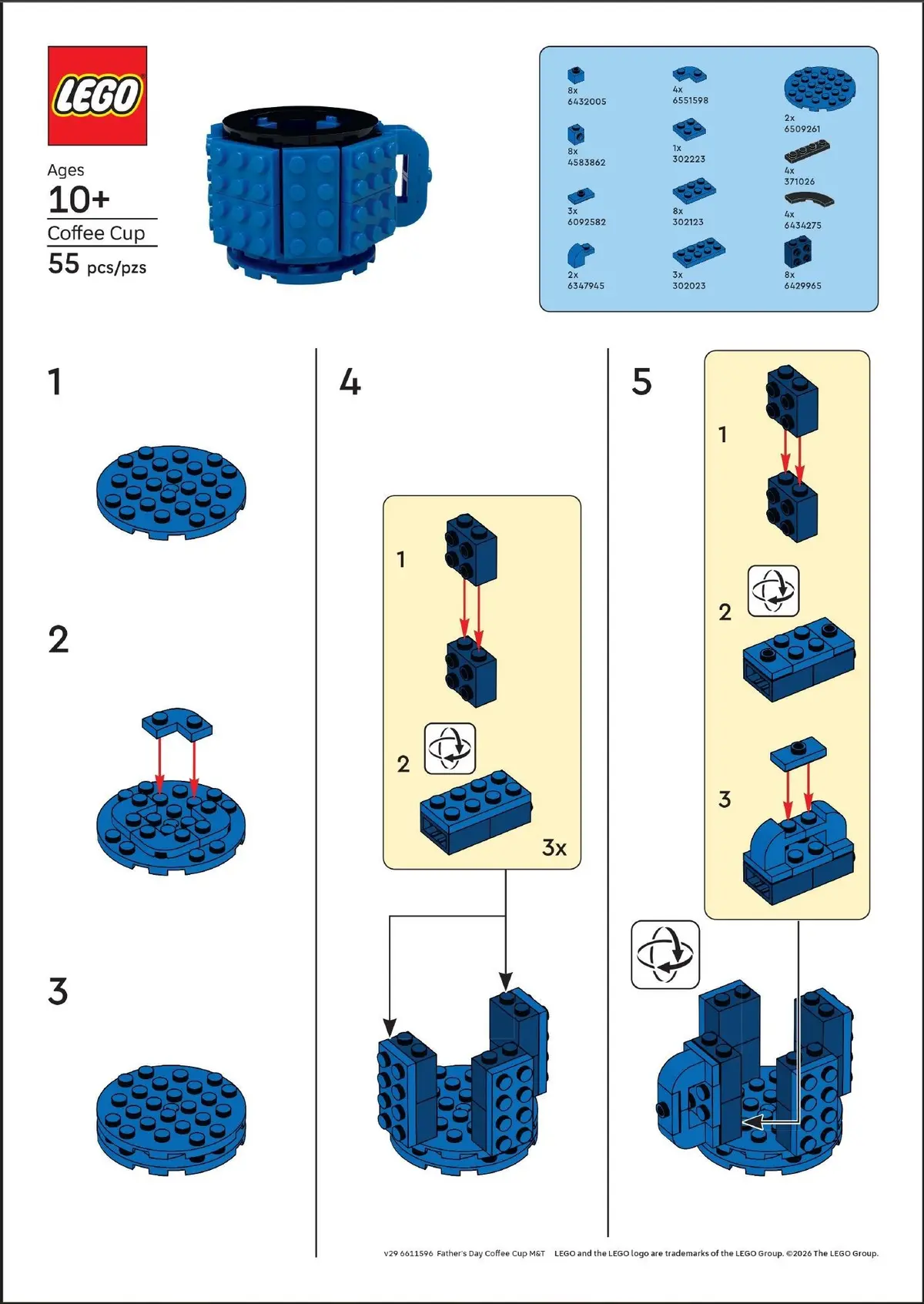 LEGO Promotional 6611596 Coffee Cup set, image 2