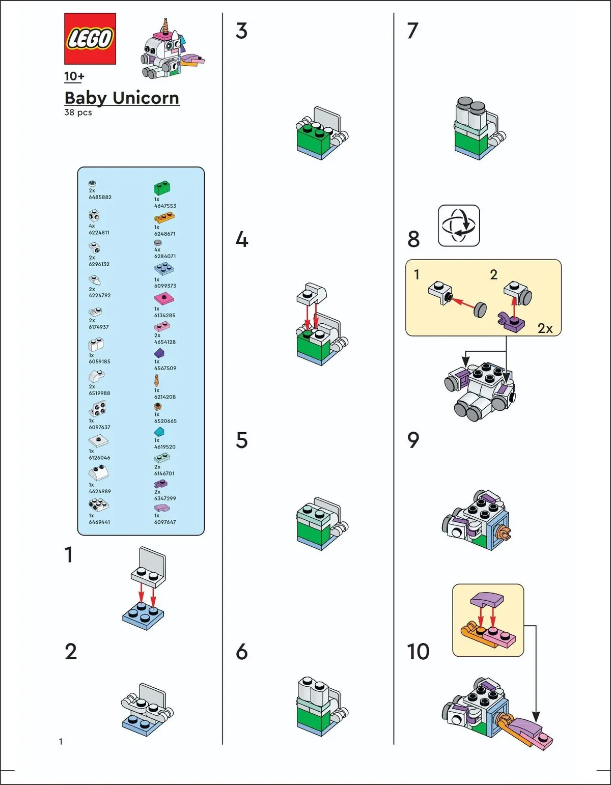 LEGO Promotional 6614222 Baby Unicorn set, image 2