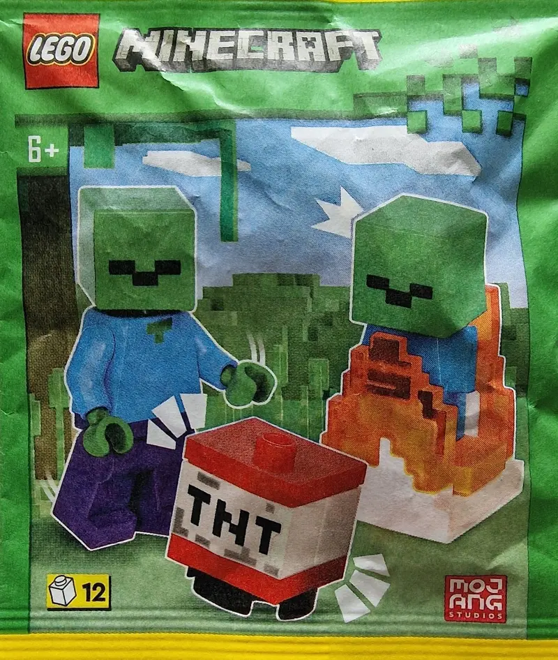 LEGO Minecraft 662403 Zombie with Burning Baby Zombie and TNT set