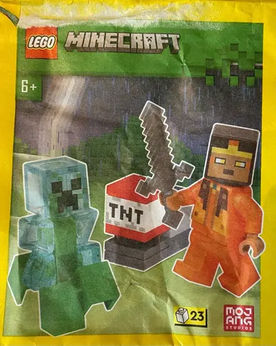 LEGO Minecraft 662406 Golden Knight and Charged Creeper set