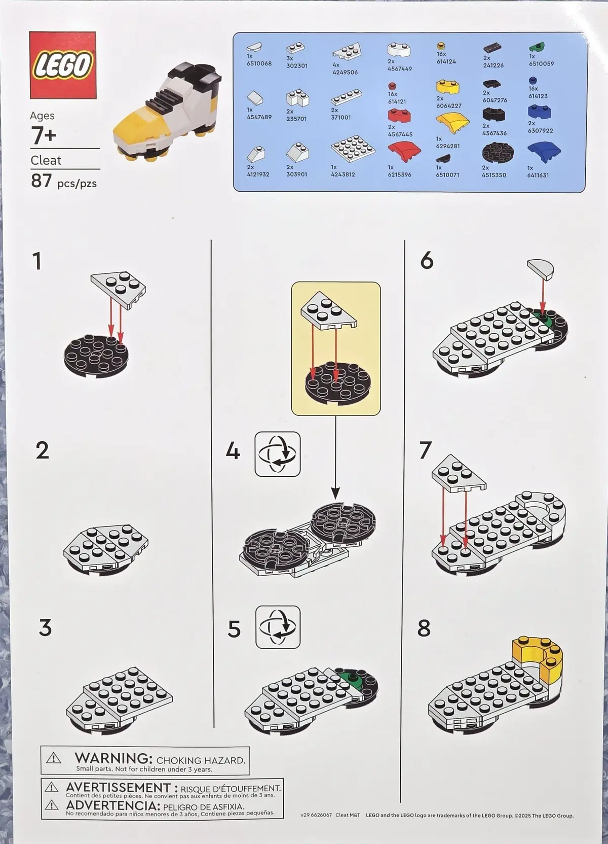 LEGO Promotional 6626067 Cleat set, image 2