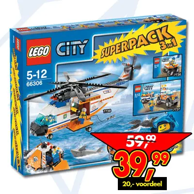 LEGO City 66306 City Super Pack 3 in 1 set