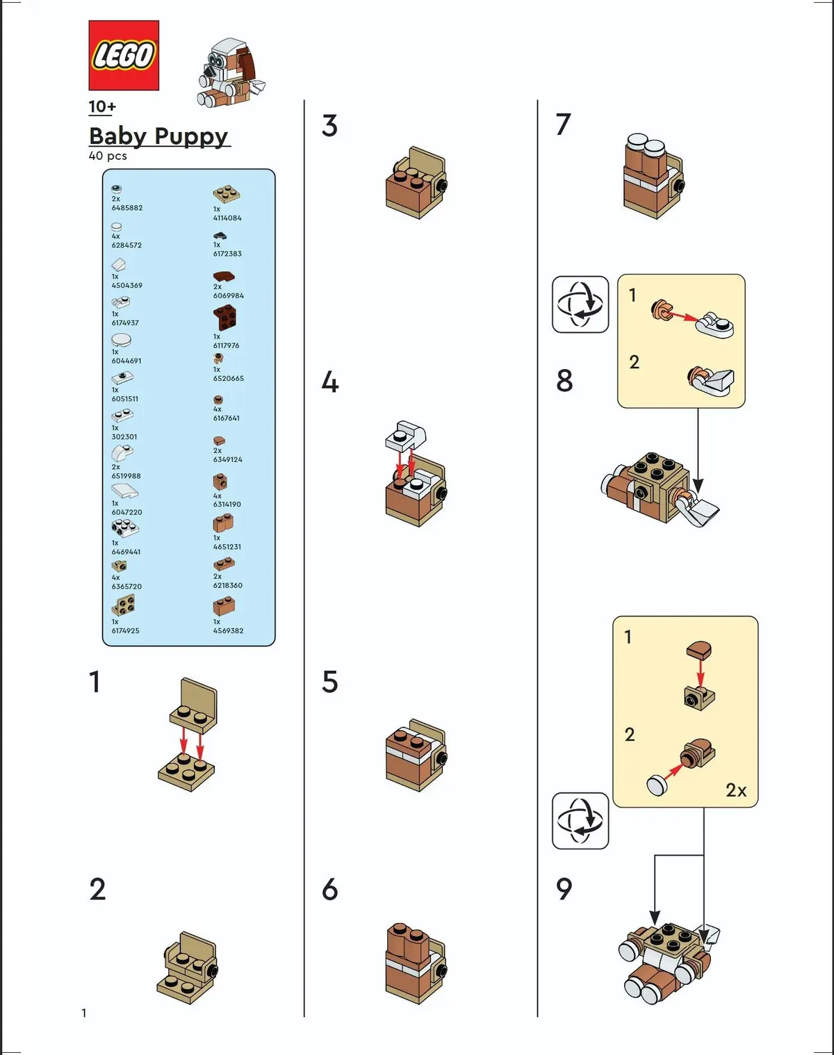 LEGO Promotional 6631373 Baby Puppy set, image 2