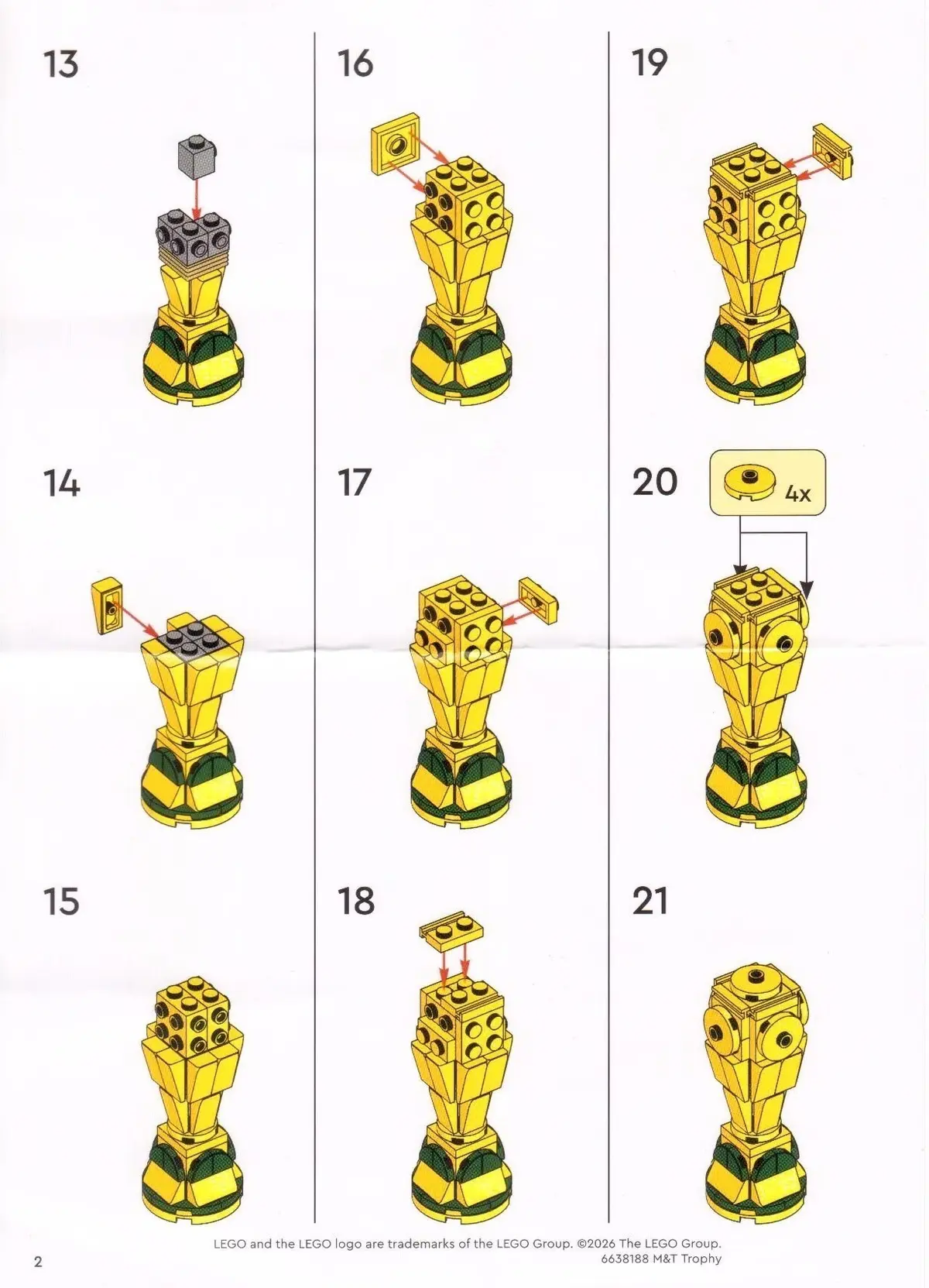 LEGO Promotional 6638188 Trophy set, image 3