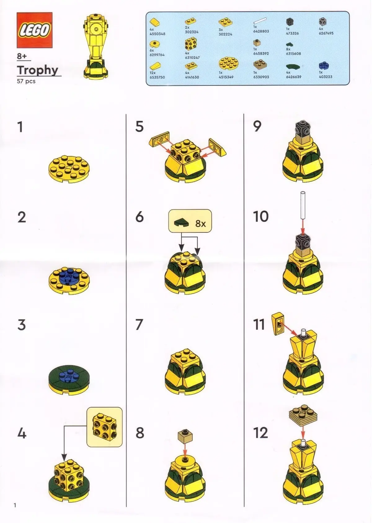 LEGO Promotional 6638188 Trophy set, image 2