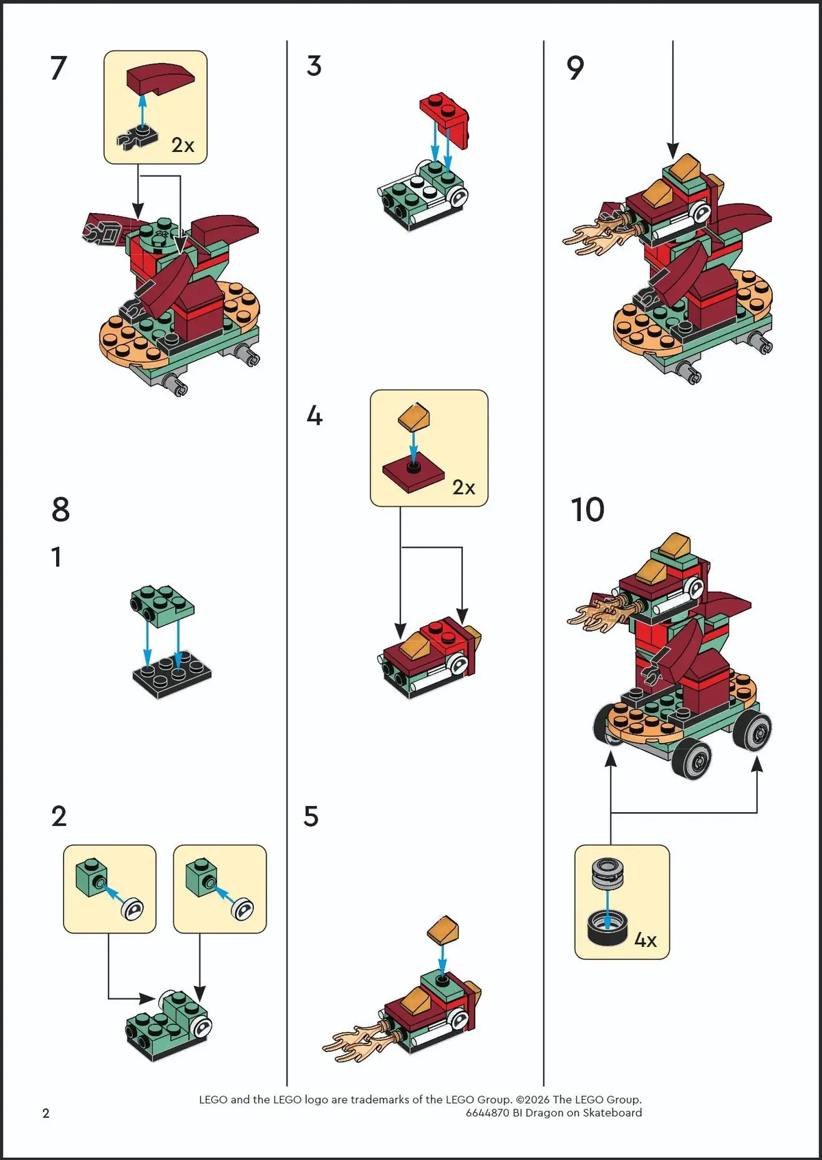 LEGO Promotional 6644870 Dragon on Skateboard set, image 3