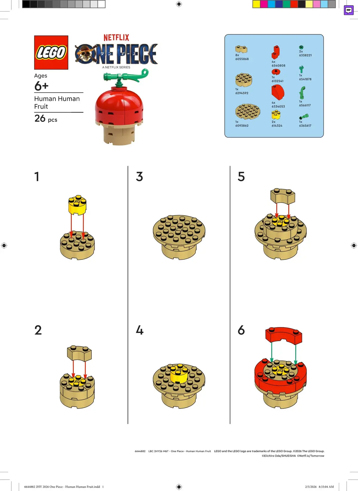 LEGO One Piece 6644882 Human Human Fruit set, image 2