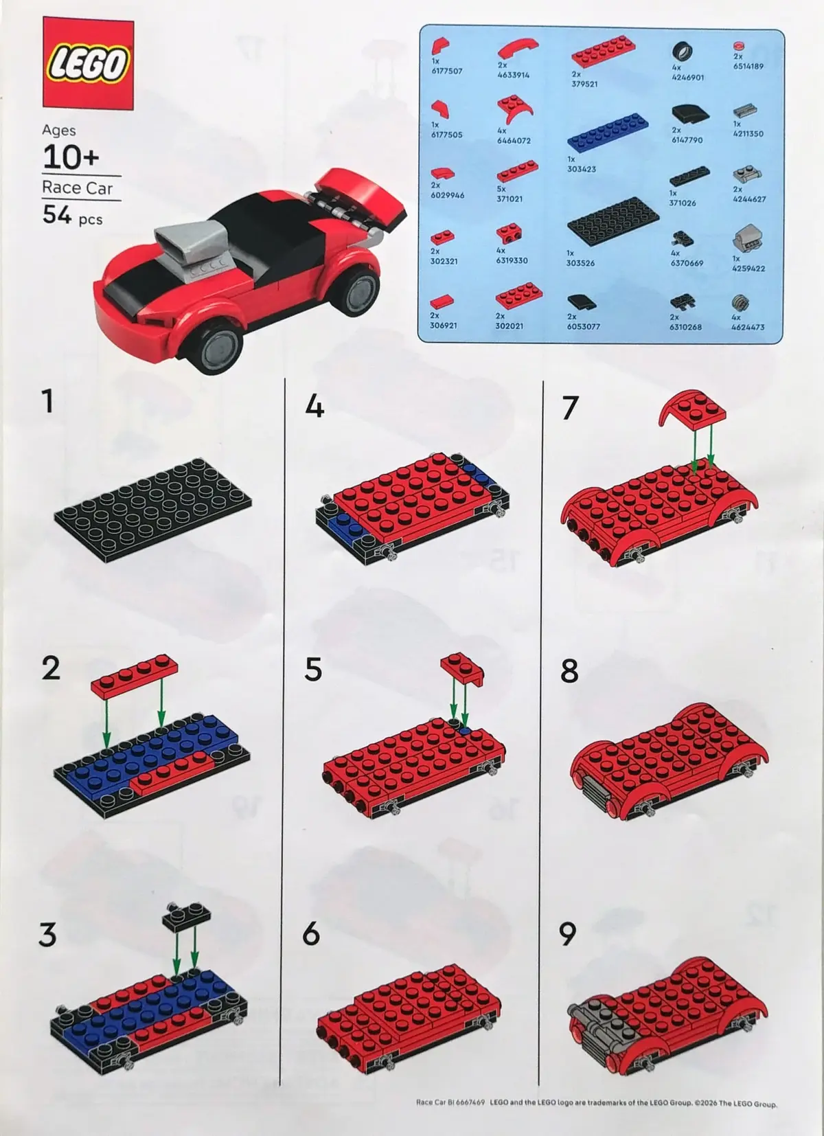 LEGO Promotional 6667469 Race Car set, image 2