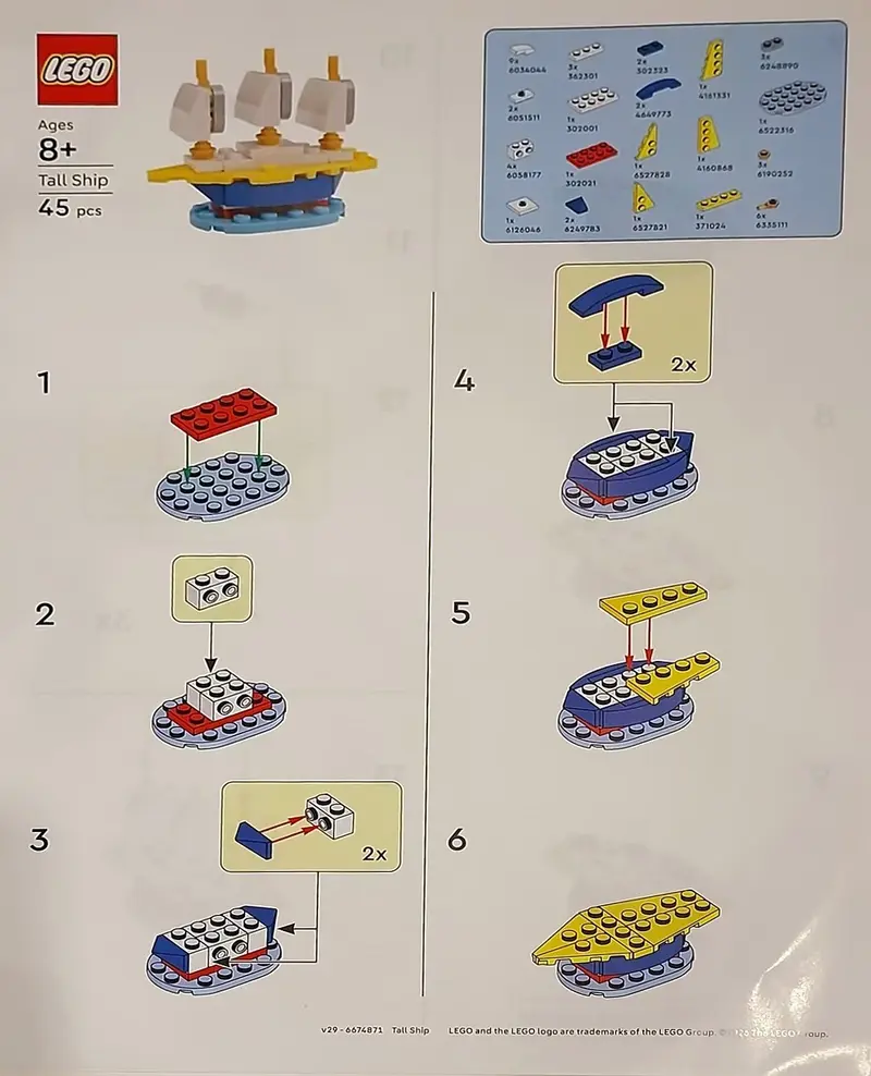 LEGO Promotional 6674871 Tall Ship set, image 2