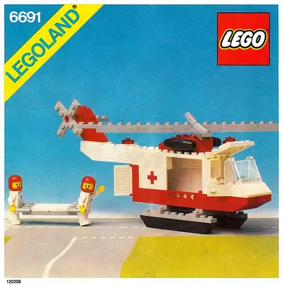 LEGO Town 6691 Red Cross Helicopter set