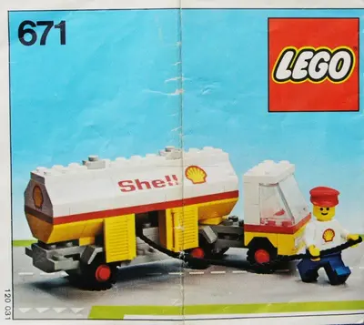 LEGO Town 671 Shell Petrol Tanker set