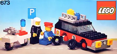 LEGO Town 673 Rally Car and Motorbike set