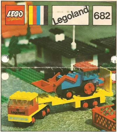 LEGO LEGOLAND 682 Low-Loader and Tractor set