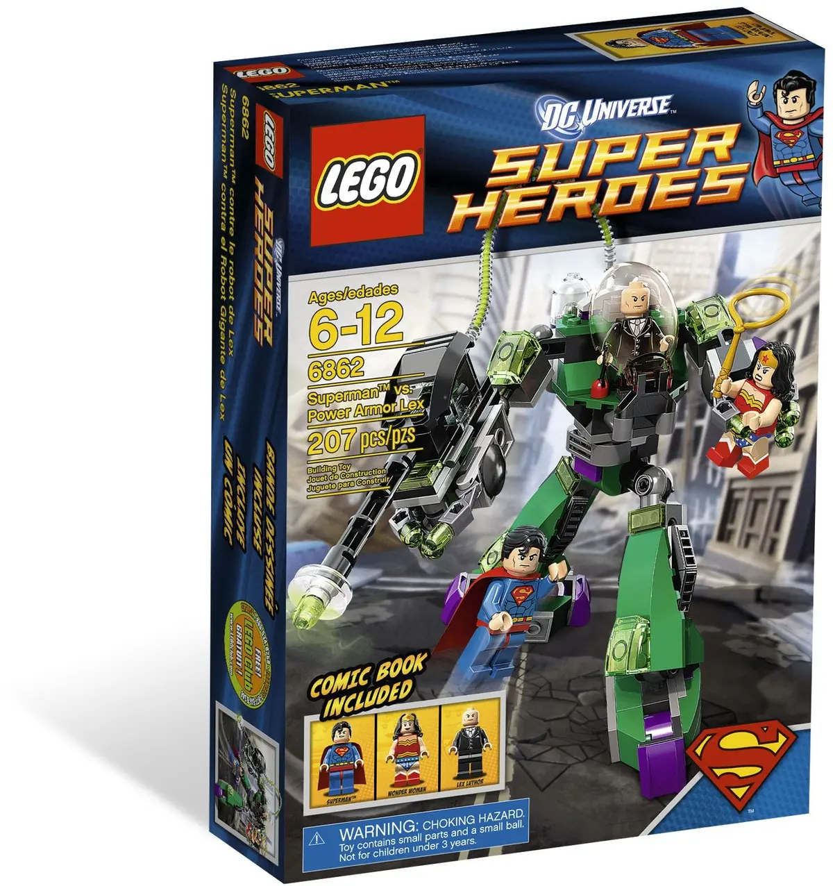 LEGO DC Comics Super Heroes 6862 Superman vs. Power Armor Lex set, image 2