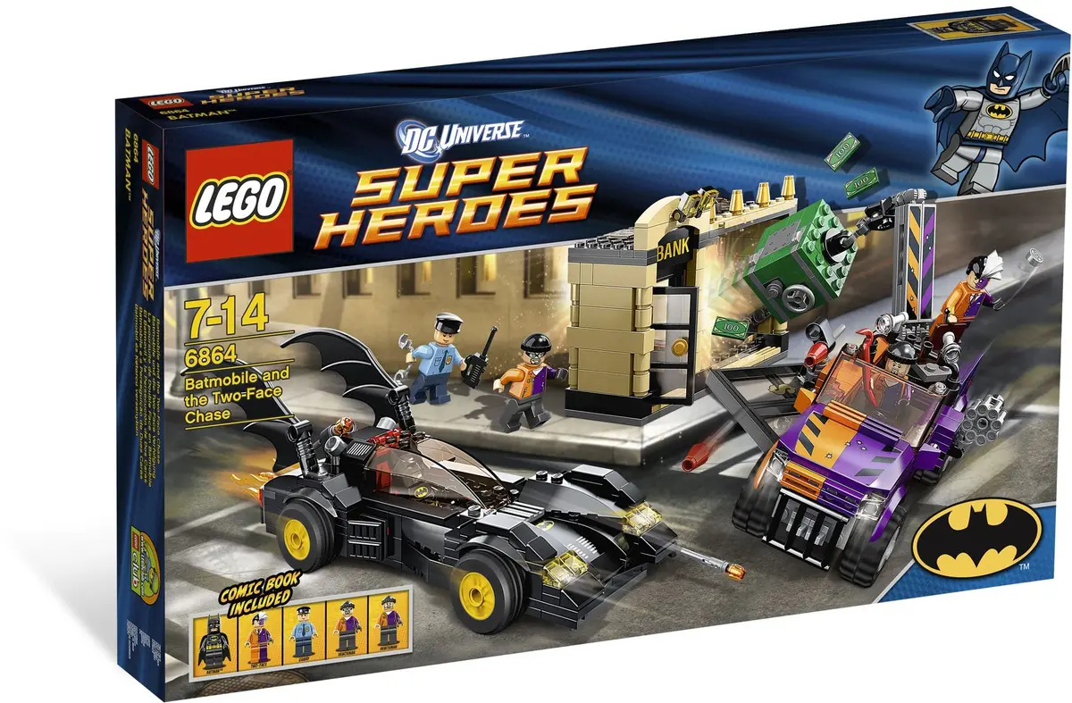 LEGO DC Comics Super Heroes 6864 Batmobile and the Two-Face Chase set, image 2