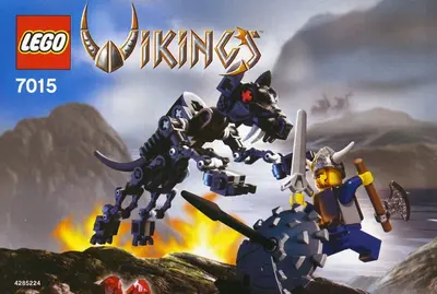 LEGO Vikings 7015 Viking Warrior challenges the Fenris Wolf set