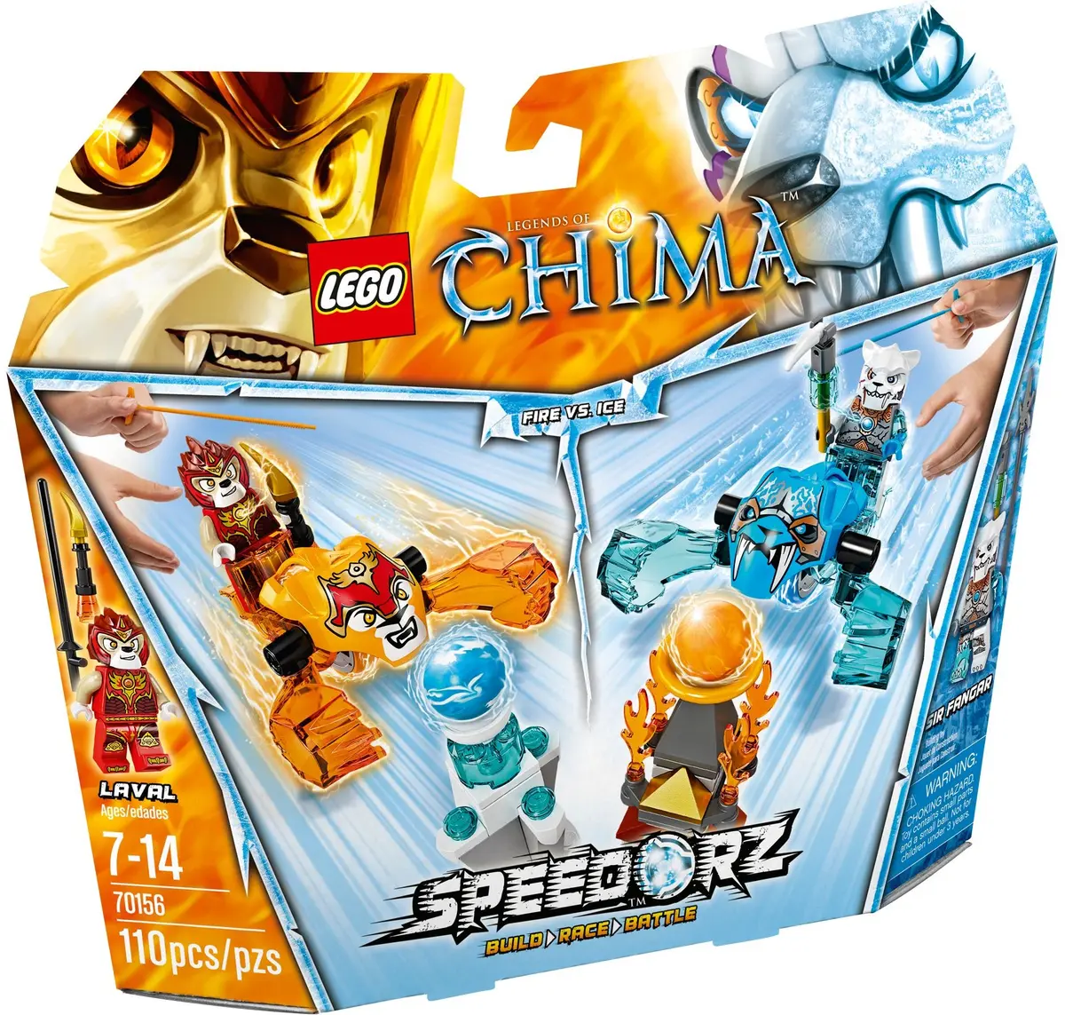 LEGO Legends of Chima 70156 Fire vs. Ice set, image 2