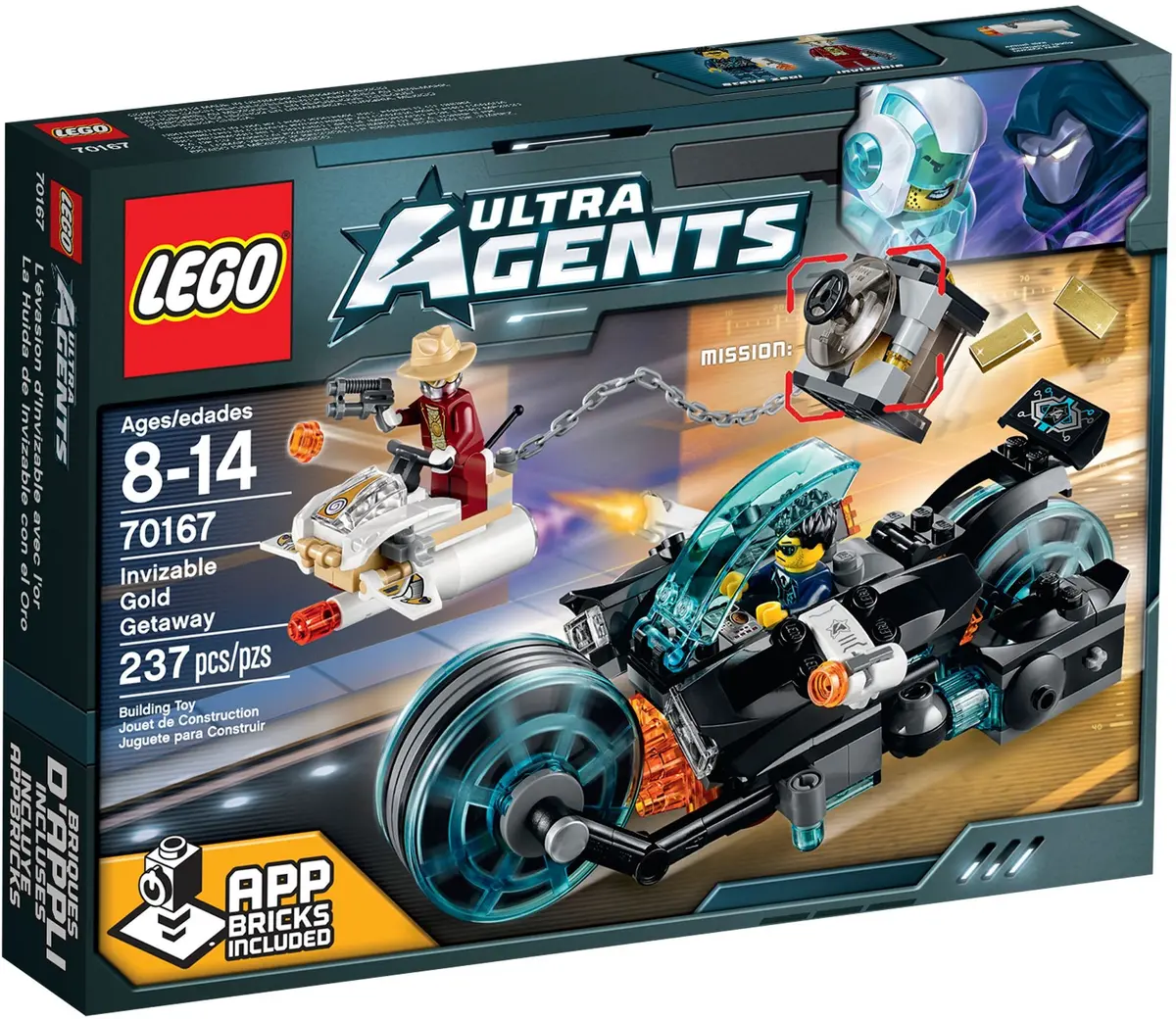 LEGO Ultra Agents 70167 Invizable Gold Getaway set, image 2