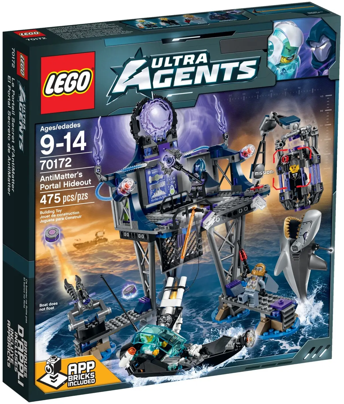 LEGO Ultra Agents 70172 AntiMatter's Portal Hideout set, image 2