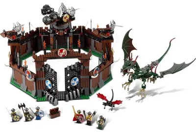 LEGO Vikings 7019 Viking Fortress against the Fafnir Dragon set, image 2