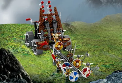 LEGO Vikings 7020 Army of Vikings with Heavy Artillery Wagon set, image 4