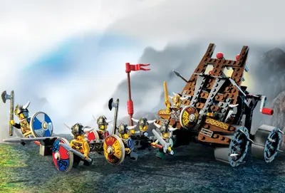 LEGO Vikings 7020 Army of Vikings with Heavy Artillery Wagon set, image 2