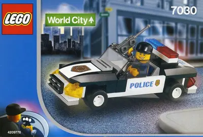 LEGO World City 7030 Squad Car set