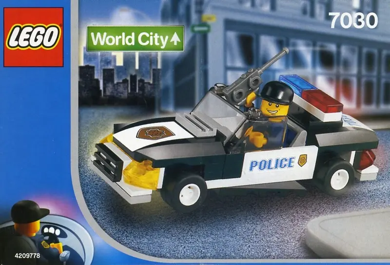 LEGO World City 7030 Squad Car set