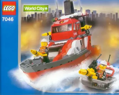 LEGO World City 7046 Fire Command Craft set