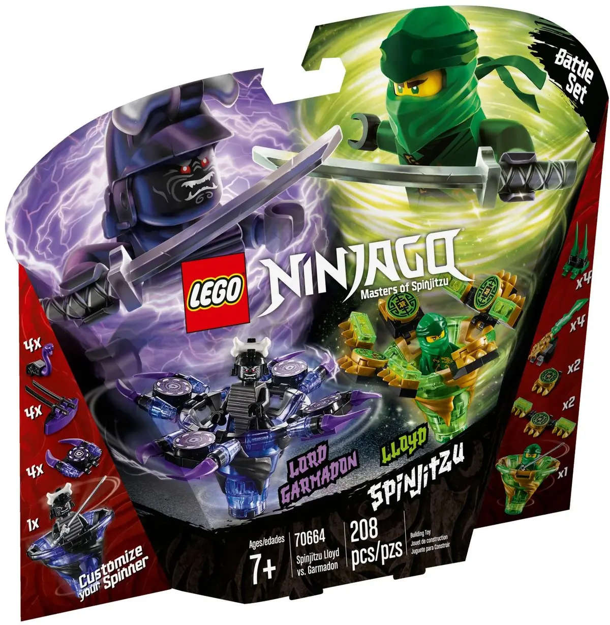 LEGO Ninjago 70664 Spinjitzu Lloyd vs. Garmadon set, image 2