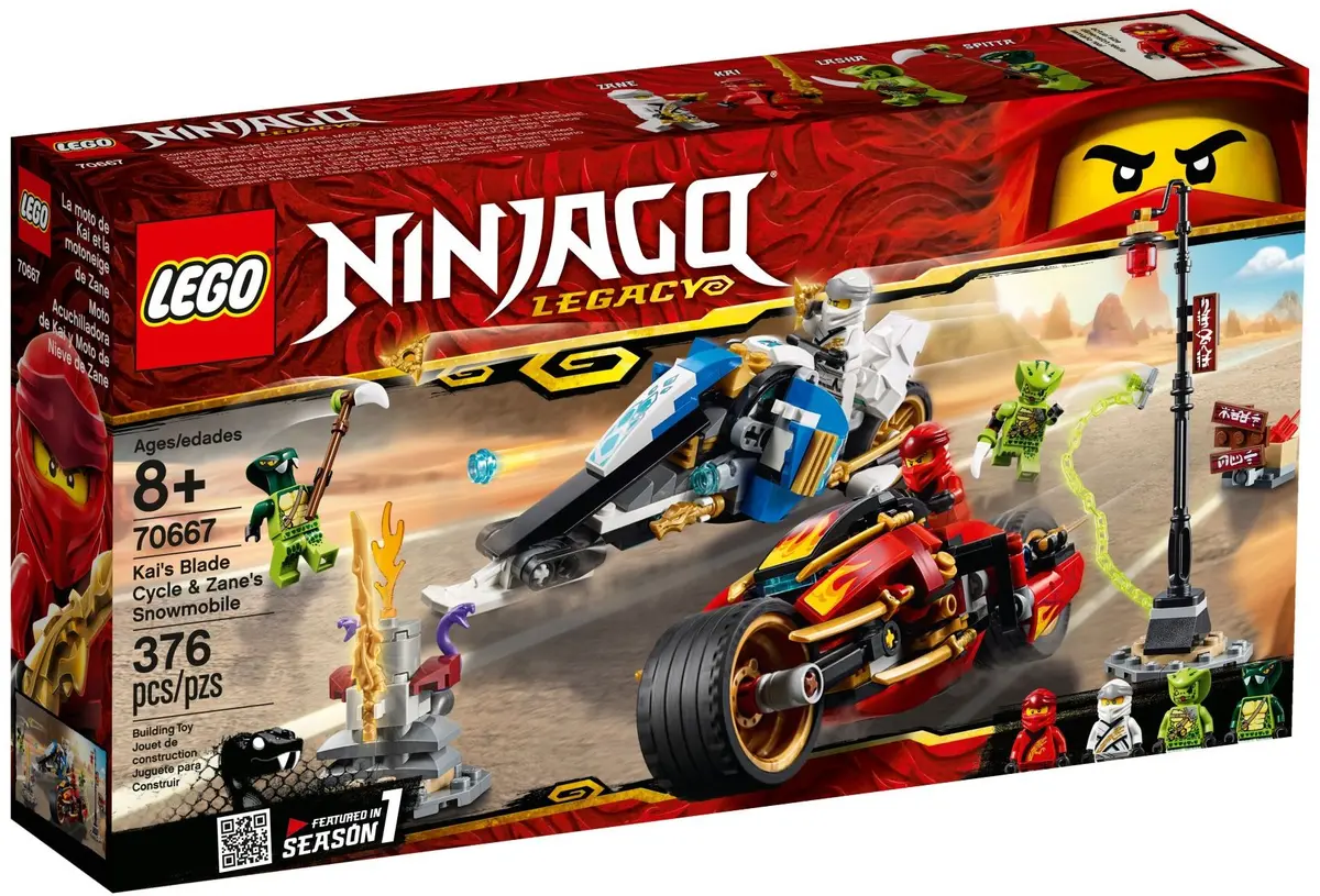 LEGO Ninjago 70667 Kai's Blade Cycle & Zane's Snowmobile set, image 2