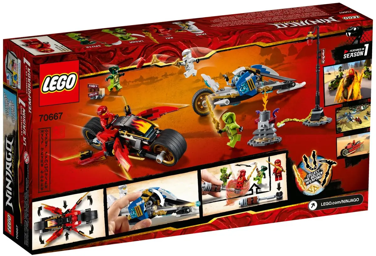 LEGO Ninjago 70667 Kai's Blade Cycle & Zane's Snowmobile set, image 5