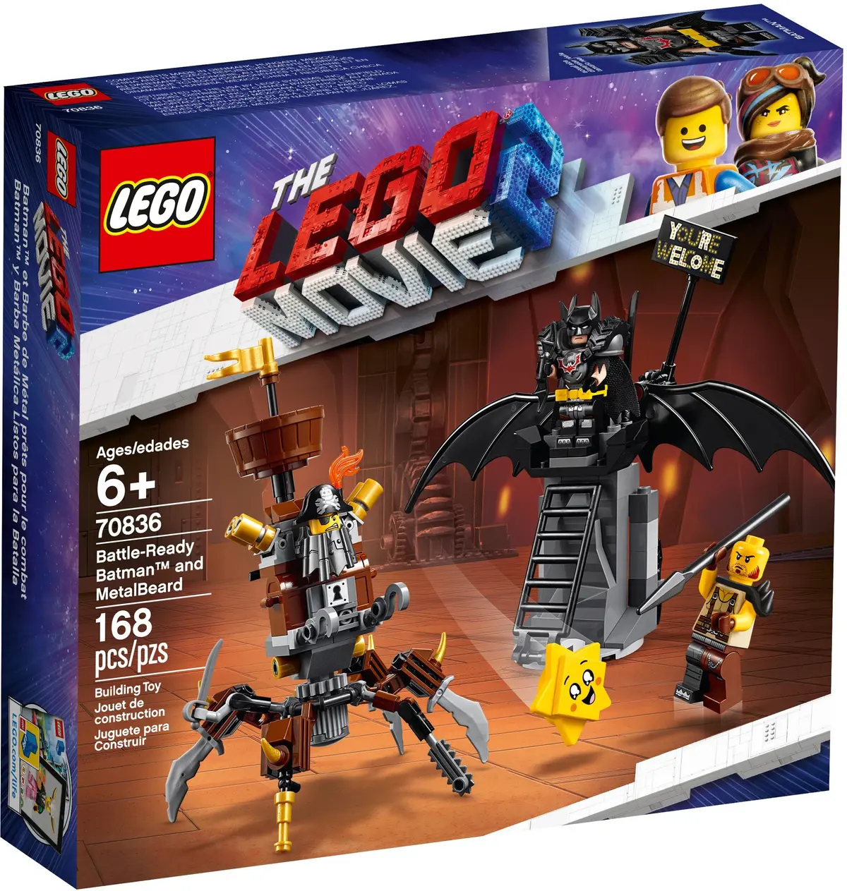 LEGO The LEGO Movie 2 70836 Battle-Ready Batman and MetalBeard set, image 2