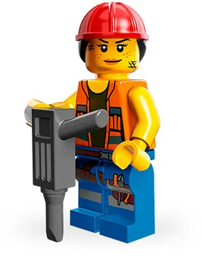 LEGO Collectable Minifigures 71004 Gail the Construction Worker set