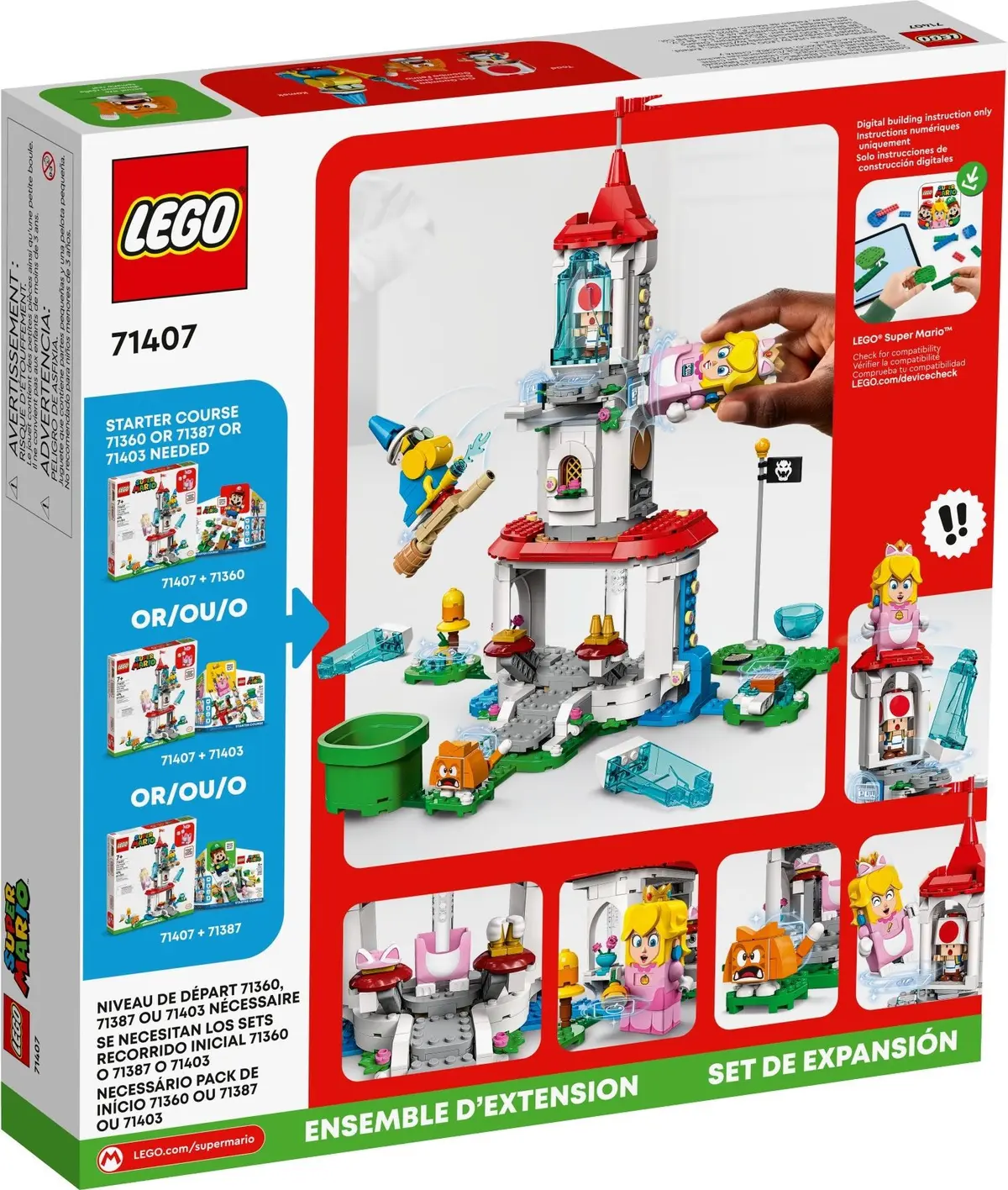 LEGO Super Mario 71407 Cat Peach Suit and Frozen Tower set, image 5