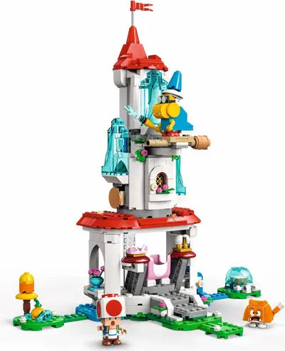 LEGO Super Mario 71407 Cat Peach Suit and Frozen Tower set