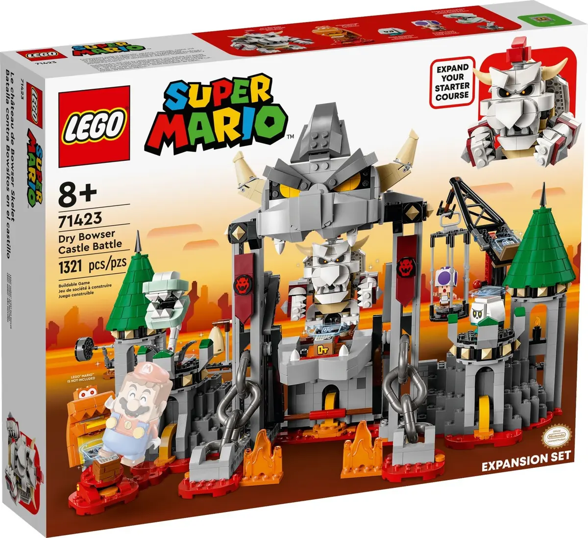 LEGO Super Mario 71423 Dry Bowser Castle Battle set, image 4